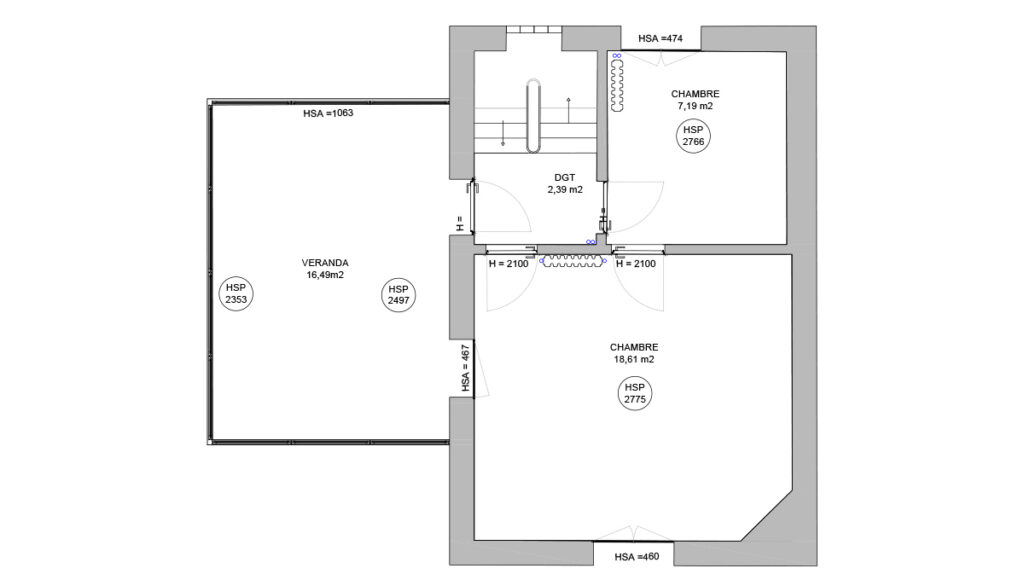 Plan existant - rénovation maison